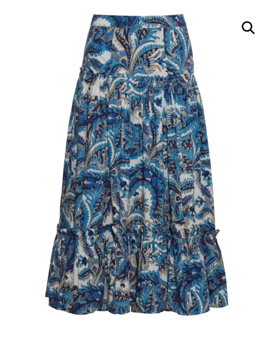 NWT Cara Cara Tisbury Scroll Paisley blue maxi skirt.   Size 6
